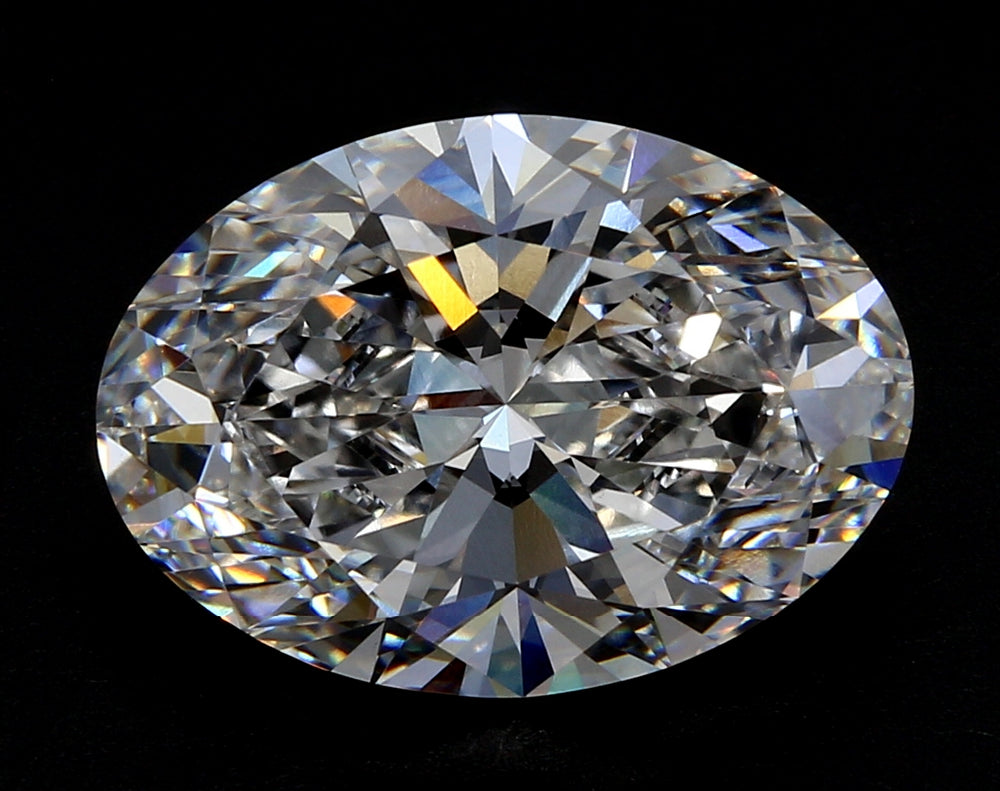 2.46 Carat Oval Lab Diamond with  Cut Diamond in 14KT  view 1

