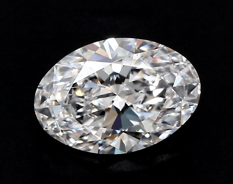 4.8 Carat Oval Lab Diamond with  Cut Diamond in 14KT  view 1
