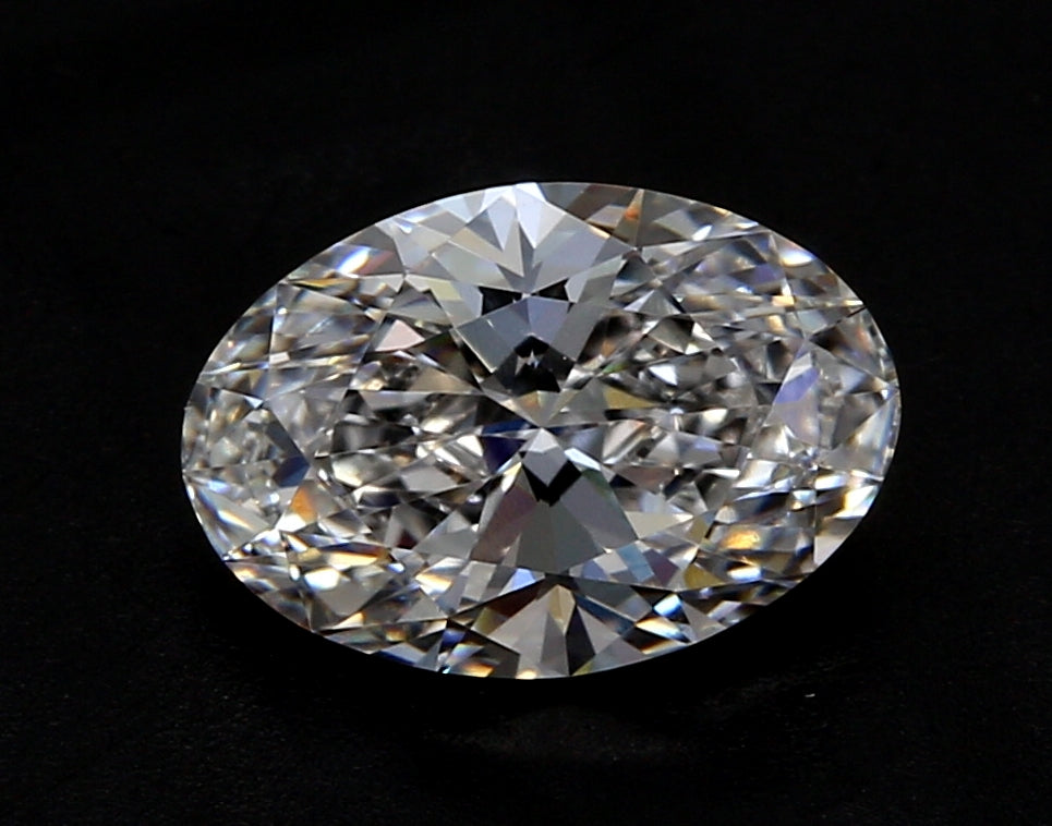 2.11 Carat Oval Lab Diamond with  Cut Diamond in 14KT  view 1
