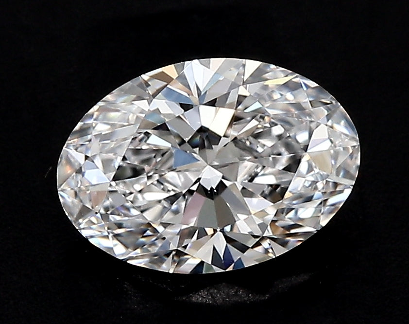 2.91 Carat Oval Lab Diamond with  Cut Diamond in 14KT  view 1
