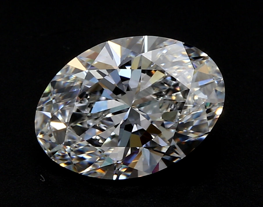 3.74 Carat Oval Lab Diamond with  Cut Diamond in 14KT  view 1
