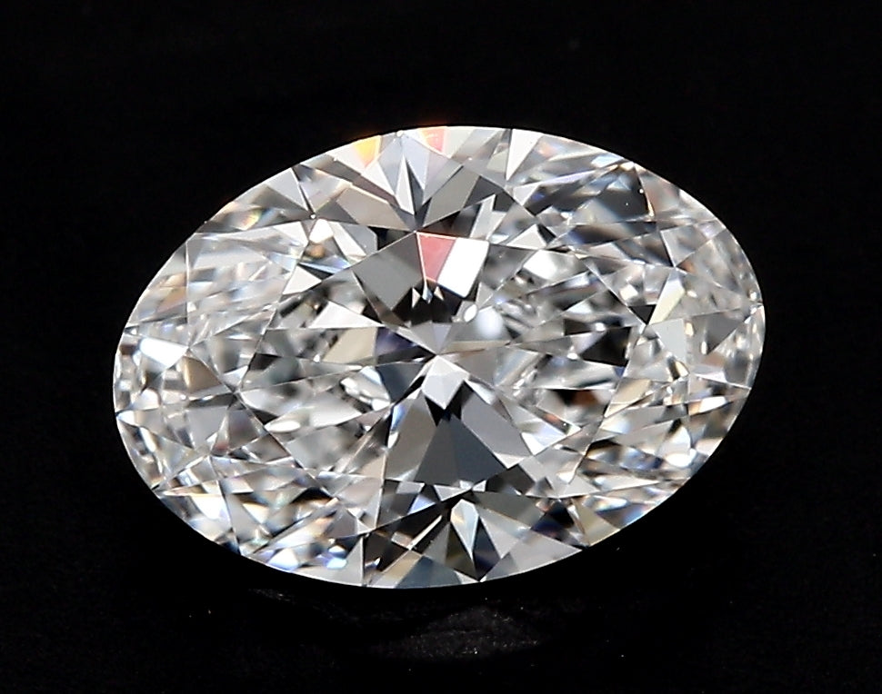 2.51 Carat Oval Lab Diamond with  Cut Diamond in 14KT  view 1

