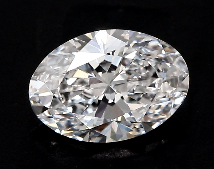 1.51 Carat Oval Lab Diamond with  Cut Diamond in 14KT  view 1

