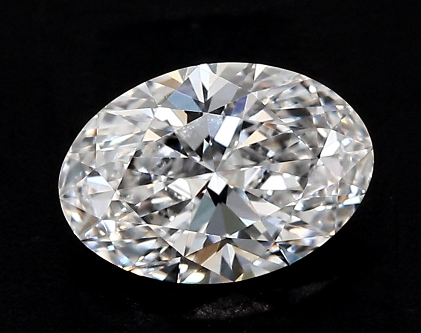 4.52 Carat Oval Lab Diamond with  Cut Diamond in 14KT  view 1
