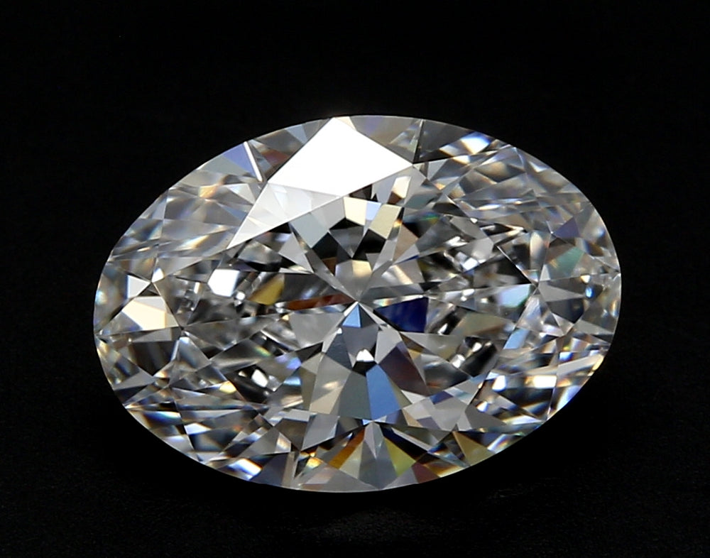 5.03 Carat Oval Lab Diamond with  Cut Diamond in 14KT  view 1
