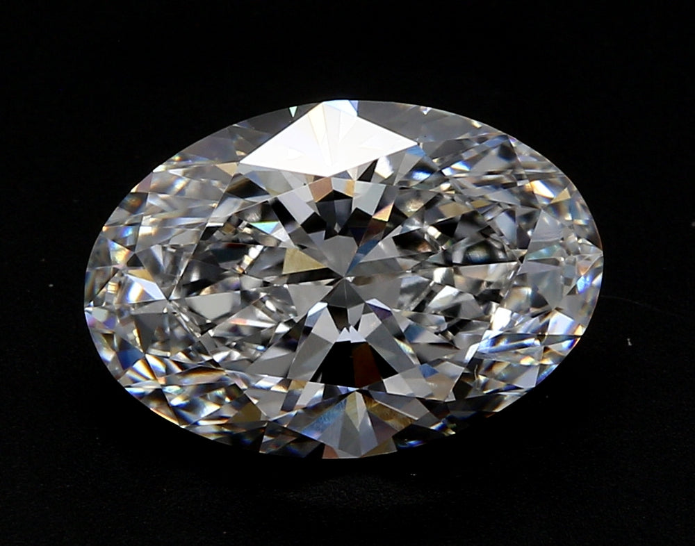 1.51 Carat Oval Lab Diamond with  Cut Diamond in 14KT  view 1
