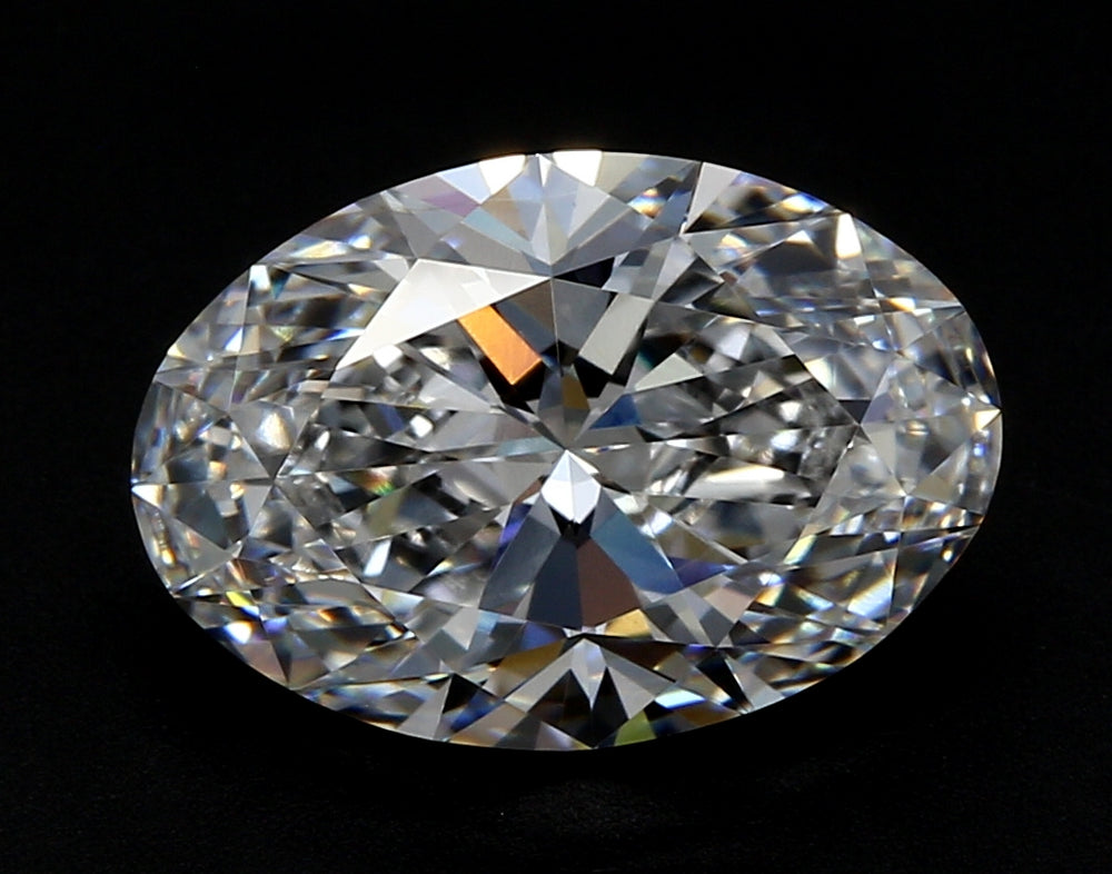 1.66 Carat Oval Lab Diamond with  Cut Diamond in 14KT  view 1
