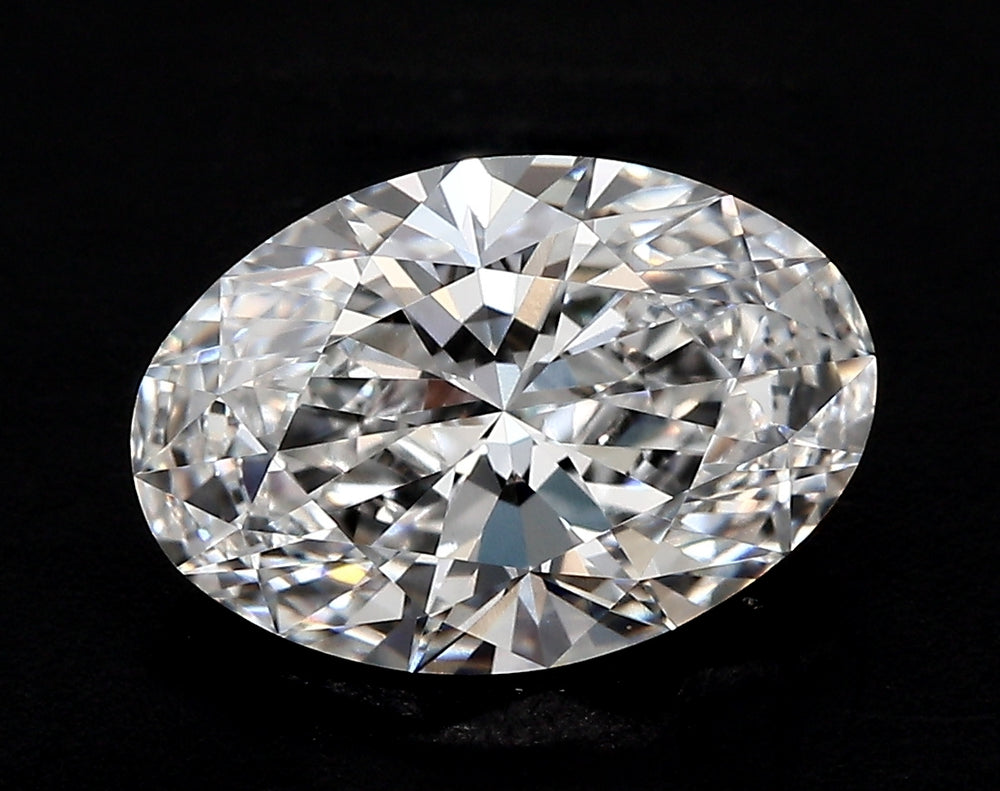 2.01 Carat Oval Lab Diamond with  Cut Diamond in 14KT  view 1
