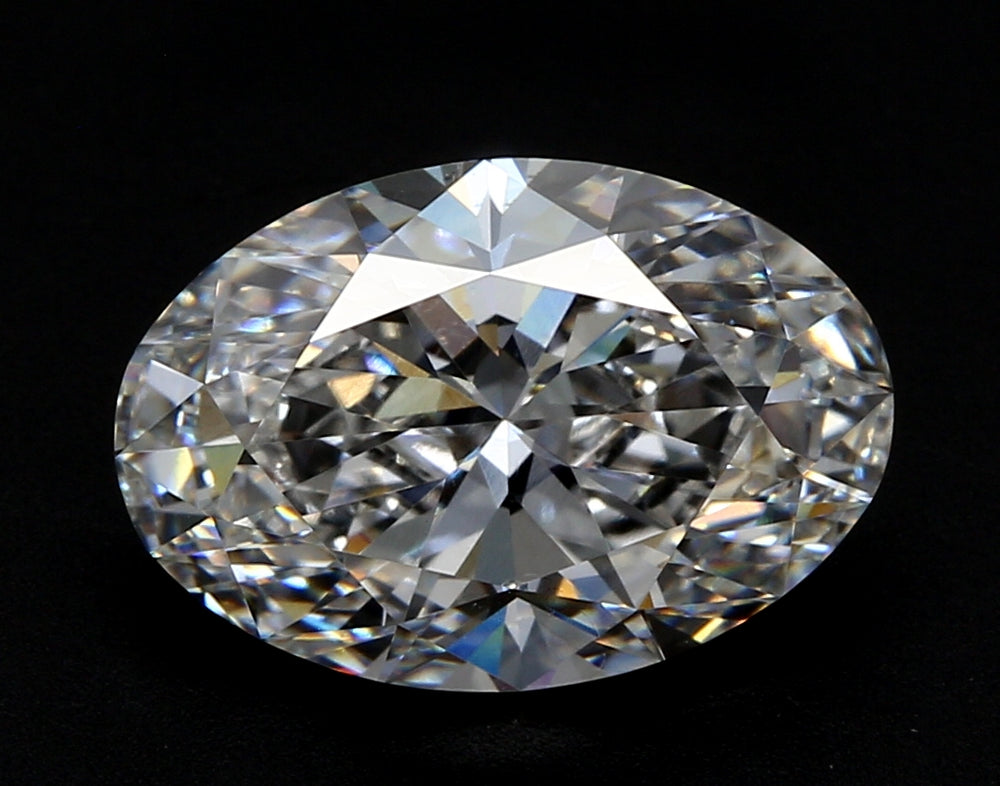 11.59 Carat Oval Lab Diamond with  Cut Diamond in 14KT  view 1
