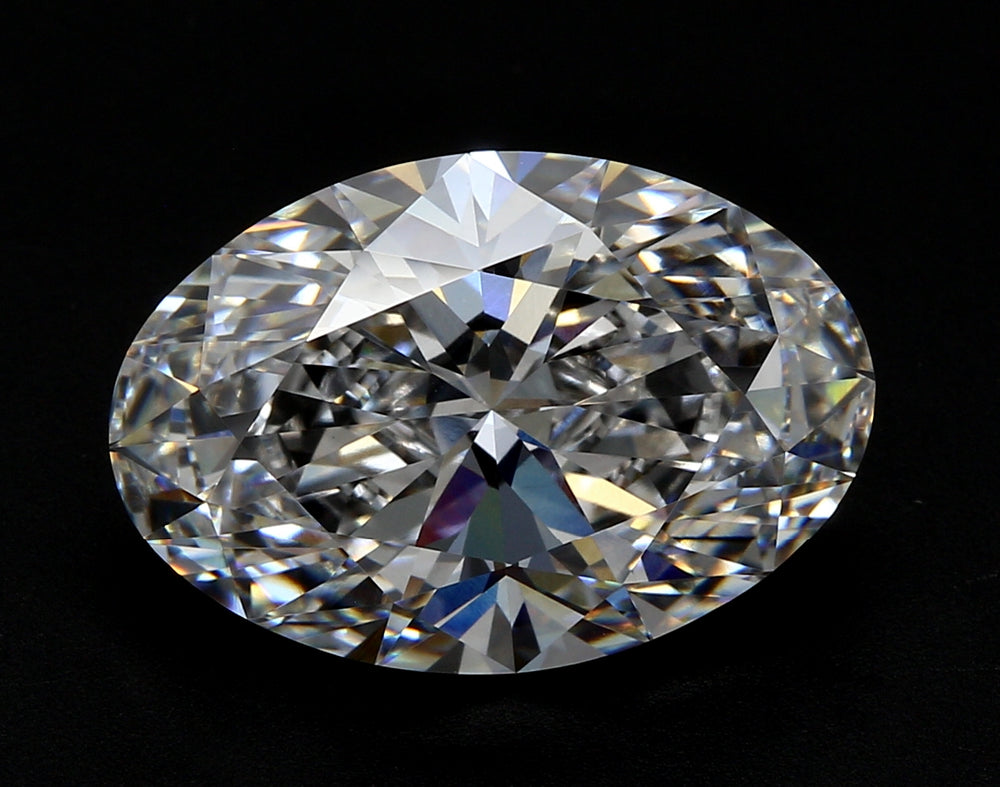 2.76 Carat Oval Lab Diamond with  Cut Diamond in 14KT  view 1
