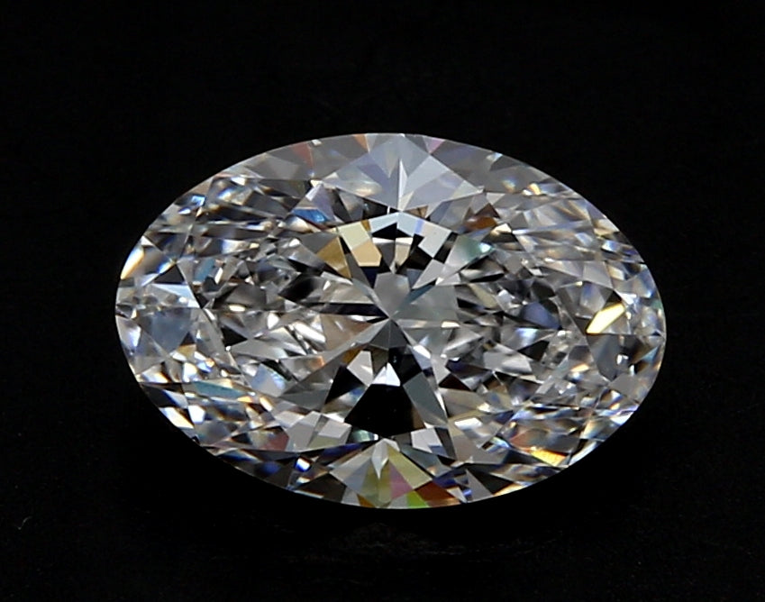 3.67 Carat Oval Lab Diamond with  Cut Diamond in 14KT  view 1
