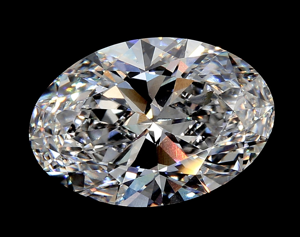 1.81 Carat Oval Lab Diamond with  Cut Diamond in 14KT  view 1
