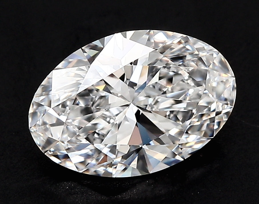 1.59 Carat Oval Lab Diamond with  Cut Diamond in 14KT  view 1
