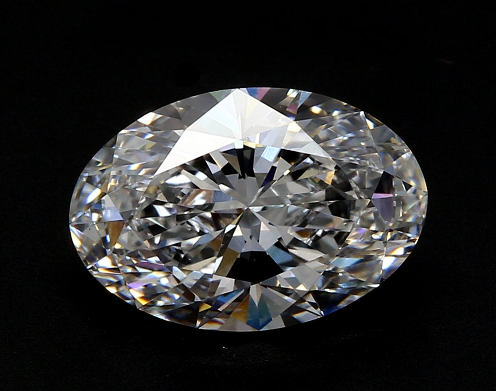 2.27 Carat Oval Lab Diamond with  Cut Diamond in 14KT  view 1
