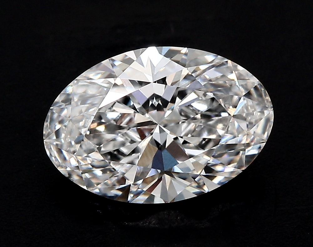 3.79 Carat Oval Lab Diamond with  Cut Diamond in 14KT  view 1

