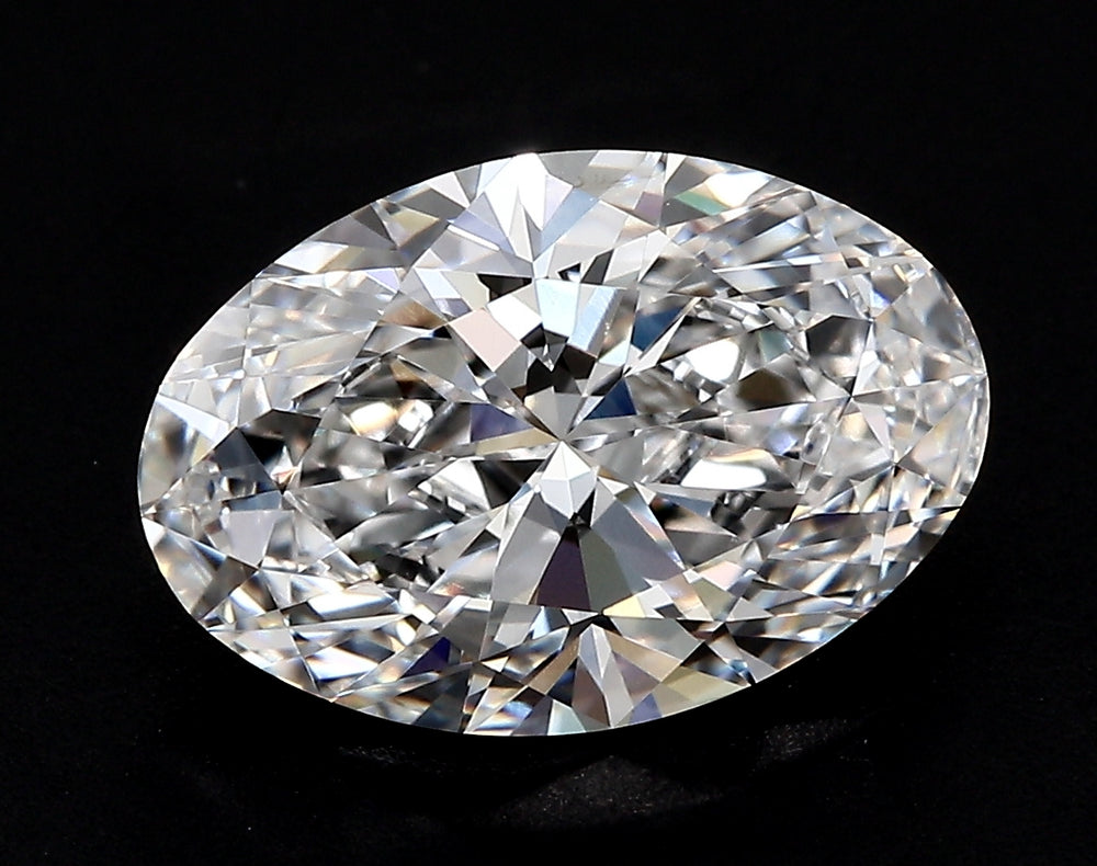 5.57 Carat Oval Lab Diamond with  Cut Diamond in 14KT  view 1
