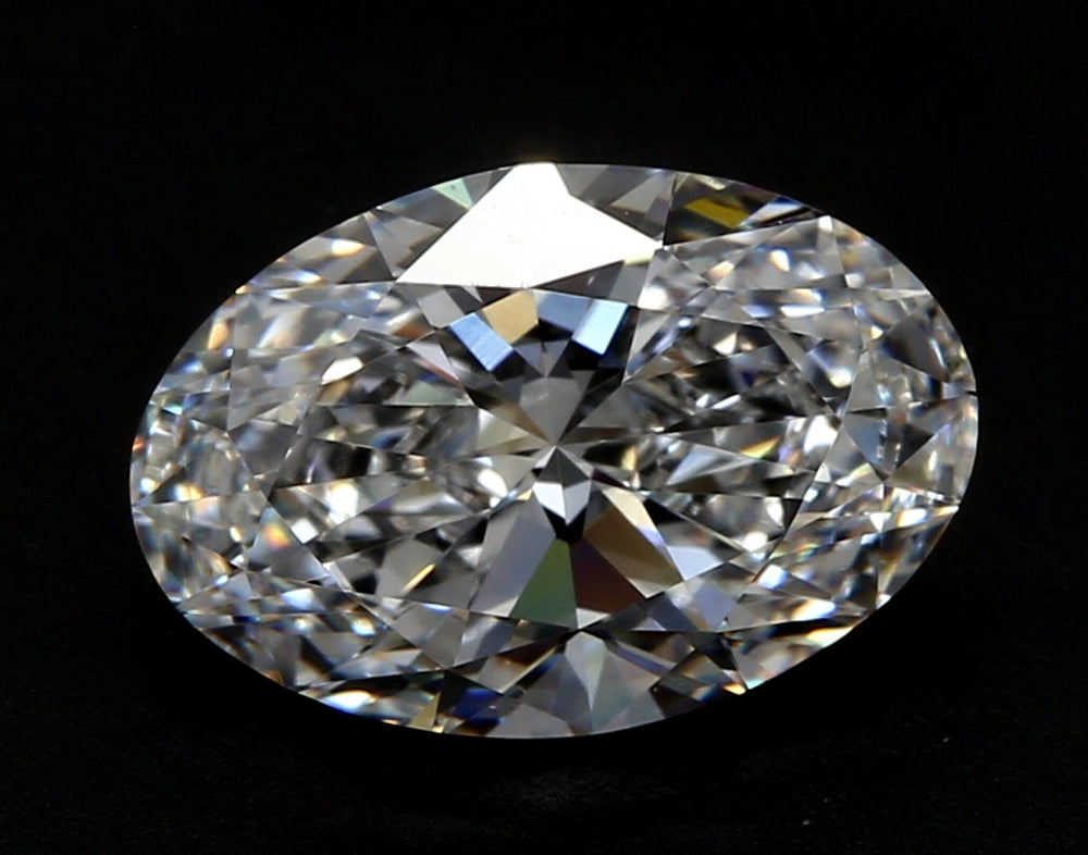 1.53 Carat Oval Lab Diamond with  Cut Diamond in 14KT  view 1
