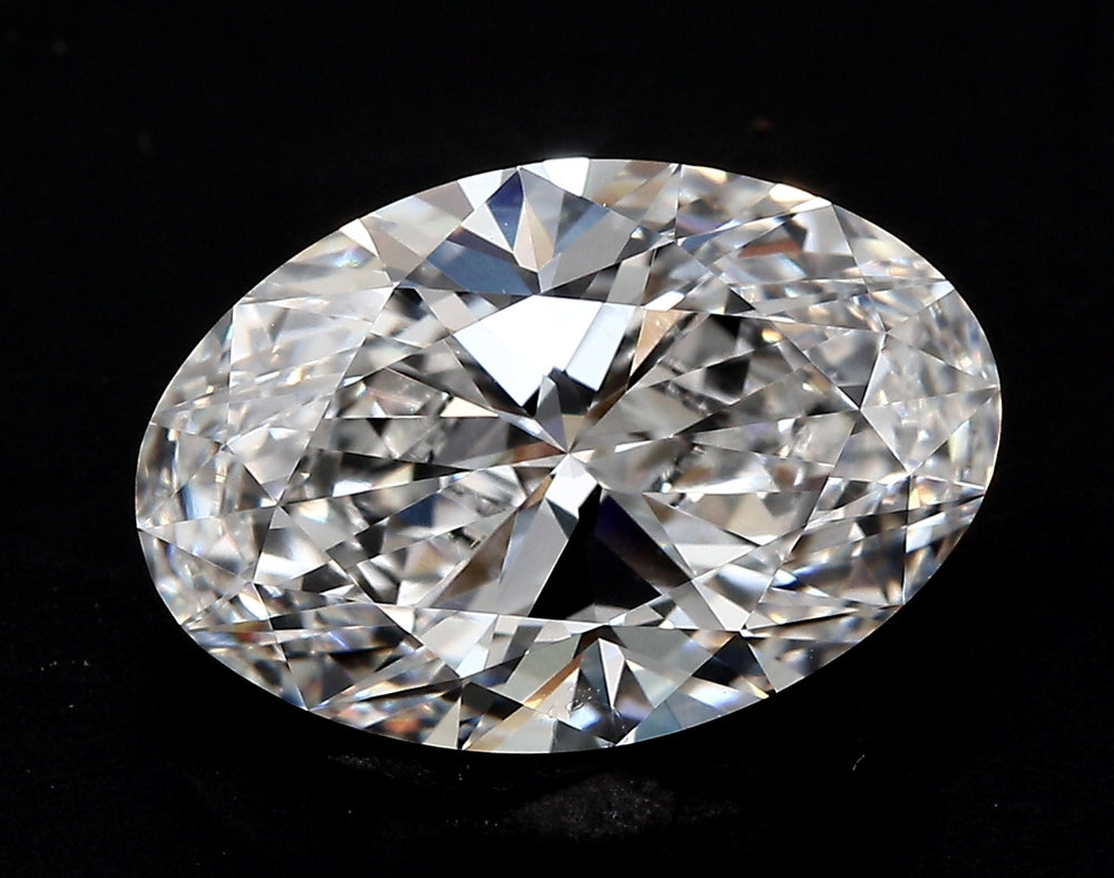 9.01 Carat Oval Lab Diamond with  Cut Diamond in 14KT  view 1
