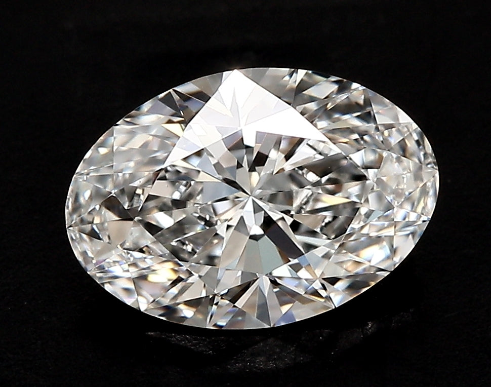 1.53 Carat Oval Lab Diamond with  Cut Diamond in 14KT  view 1
