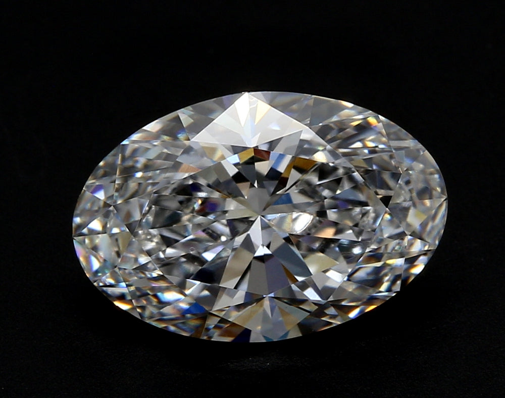 1.51 Carat Oval Lab Diamond with  Cut Diamond in 14KT  view 1

