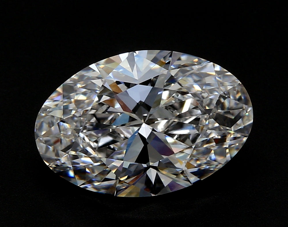 3.47 Carat Oval Lab Diamond with  Cut Diamond in 14KT  view 1
