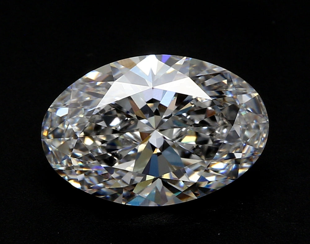2.23 Carat Oval Lab Diamond with  Cut Diamond in 14KT  view 1
