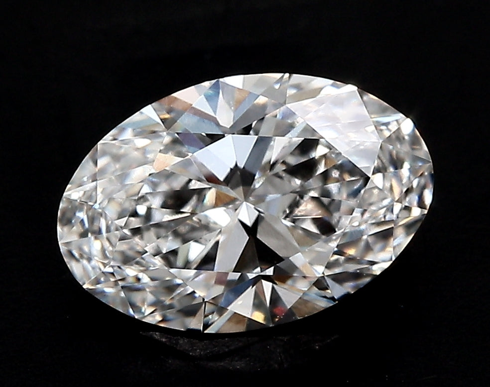 2.93 Carat Oval Lab Diamond with  Cut Diamond in 14KT  view 1
