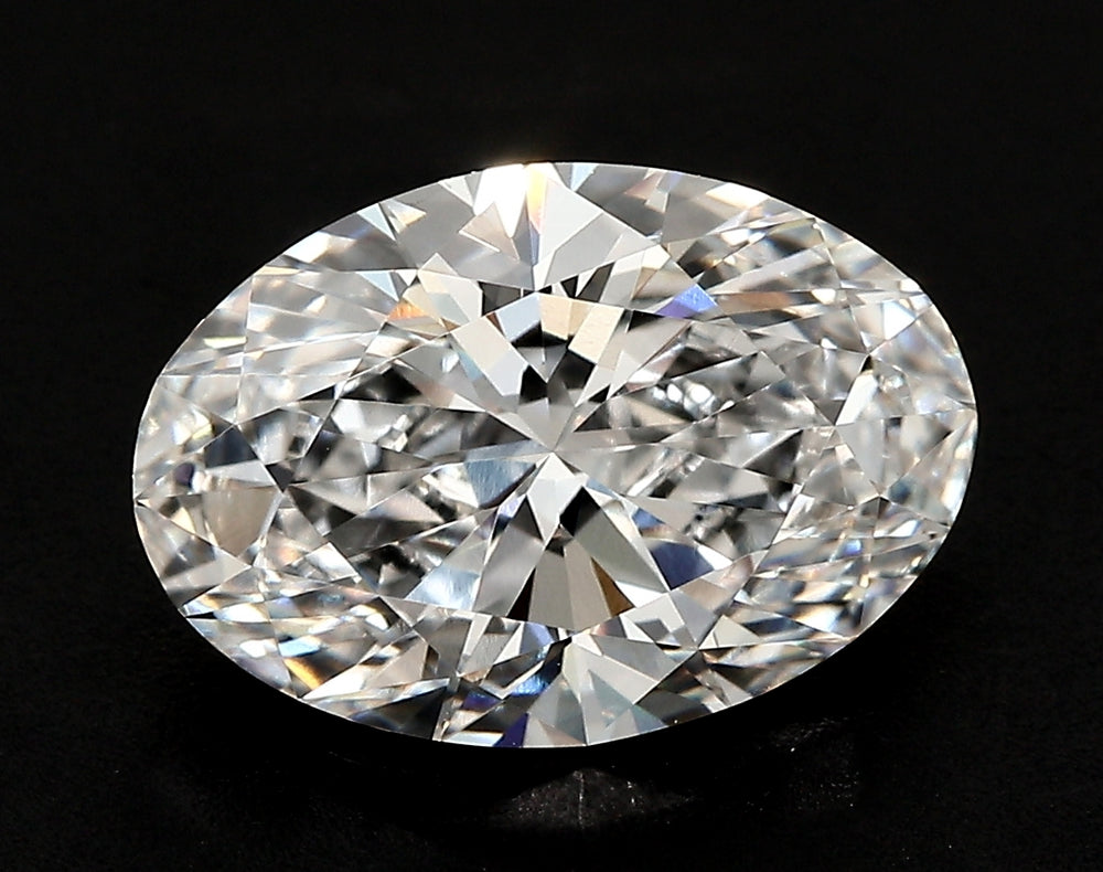 5.57 Carat Oval Lab Diamond with  Cut Diamond in 14KT  view 1
