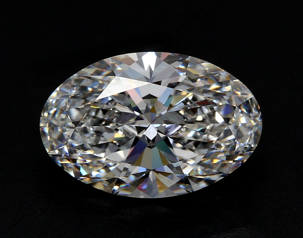 2.99 Carat Oval Lab Diamond with  Cut Diamond in 14KT  view 1
