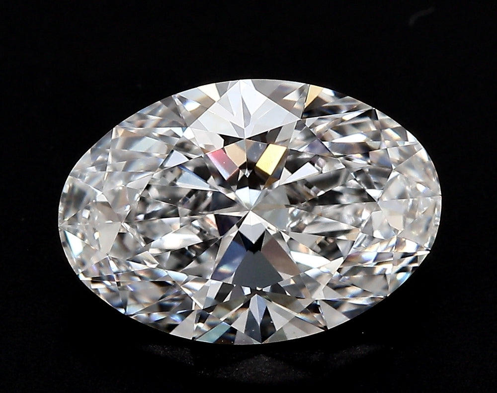 2.51 Carat Oval Lab Diamond with  Cut Diamond in 14KT  view 1
