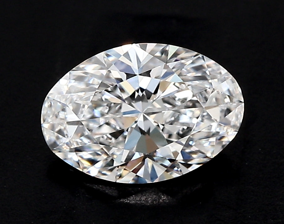 1.55 Carat Oval Lab Diamond with  Cut Diamond in 14KT  view 1

