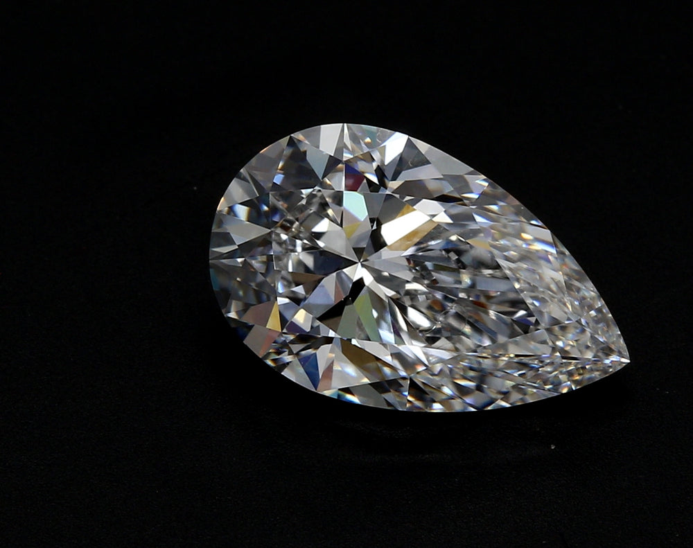 2.51 Carat Pear Lab Diamond with  Cut Diamond in 14KT  view 1
