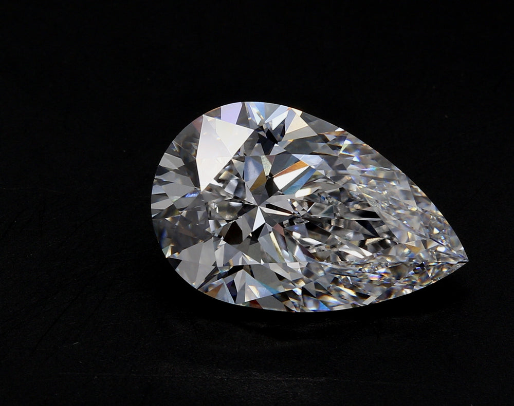 2.0 Carat Pear Lab Diamond with  Cut Diamond in 14KT  view 1
