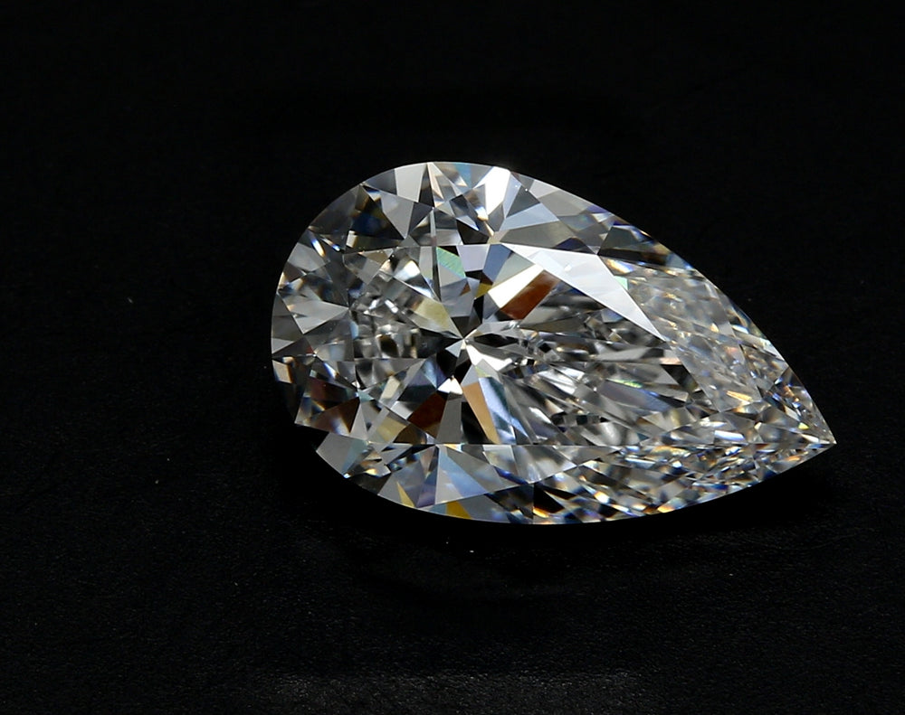 2.32 Carat Pear Lab Diamond with  Cut Diamond in 14KT  view 1
