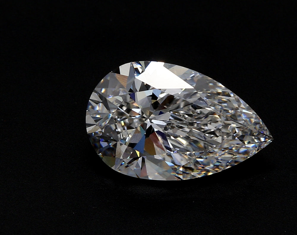 2.53 Carat Pear Lab Diamond with  Cut Diamond in 14KT  view 1
