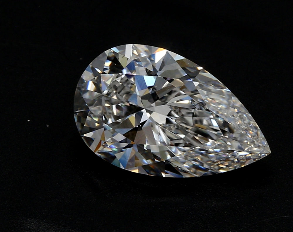 2.02 Carat Pear Lab Diamond with  Cut Diamond in 14KT  view 1
