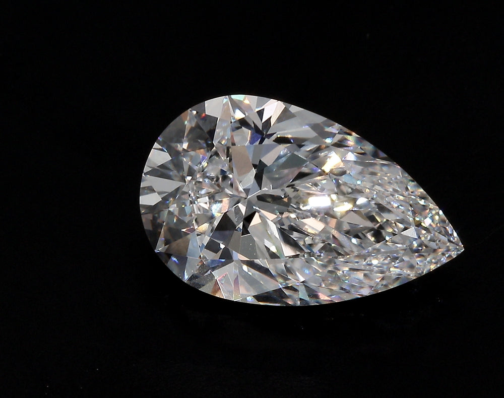 1.0 Carat Pear Lab Diamond with  Cut Diamond in 14KT  view 1
