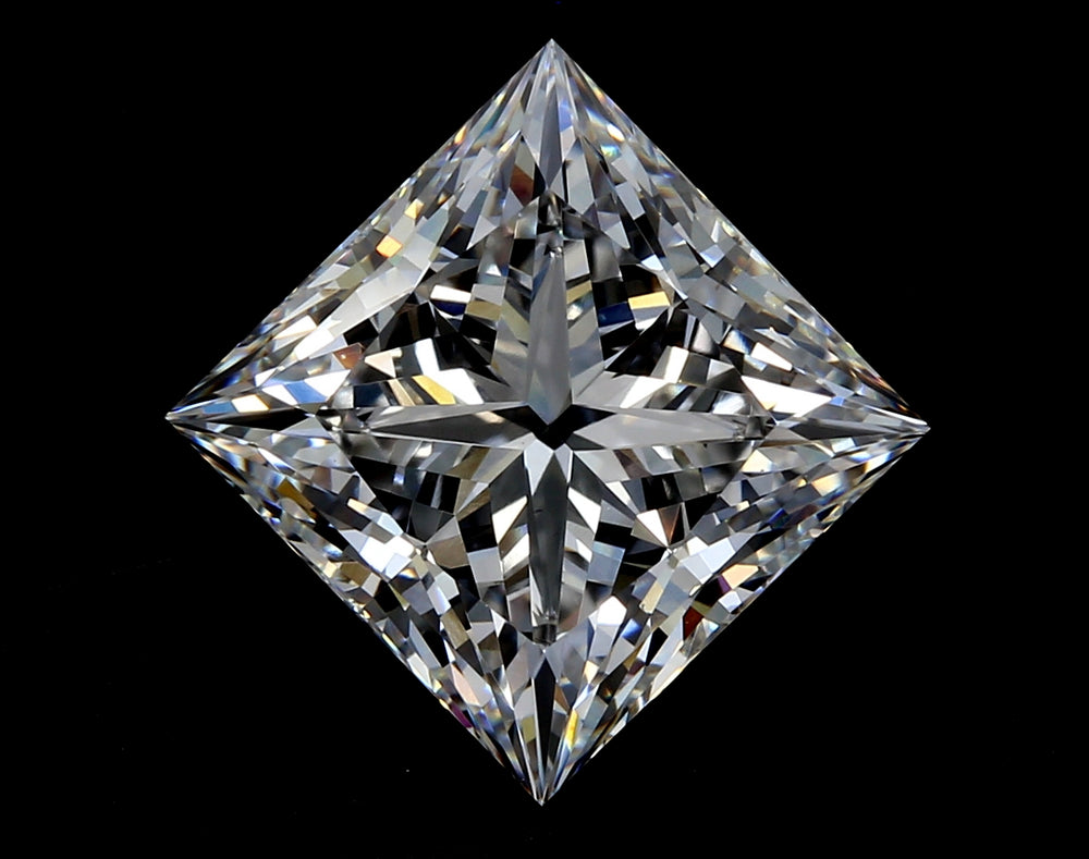 2.06 Carat Princess Lab Diamond with  Cut Diamond in 14KT  view 1
