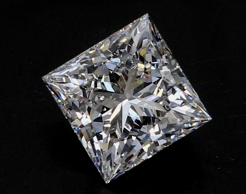 5.76 Carat Princess Lab Diamond with  Cut Diamond in 14KT  view 1
