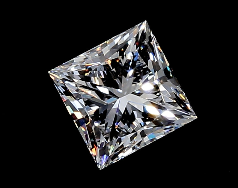 1.33 Carat Princess Lab Diamond with  Cut Diamond in 14KT  view 1

