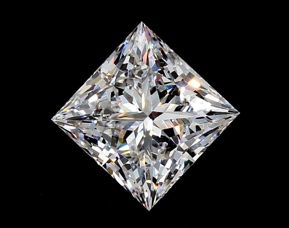 1.54 Carat Princess Lab Diamond with  Cut Diamond in 14KT  view 1
