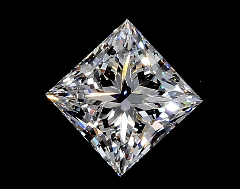 2.07 Carat Princess Lab Diamond with  Cut Diamond in 14KT  view 1
