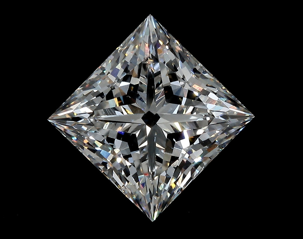 2.01 Carat Princess Lab Diamond with  Cut Diamond in 14KT  view 1
