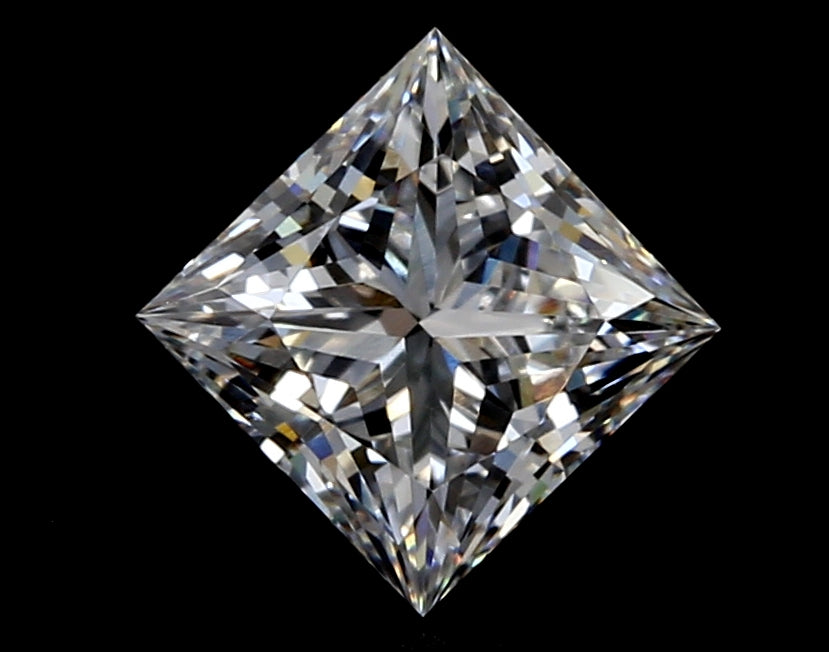 3.57 Carat Princess Lab Diamond with  Cut Diamond in 14KT  view 1
