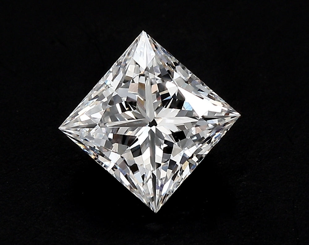 2.0 Carat Princess Lab Diamond with  Cut Diamond in 14KT  view 1
