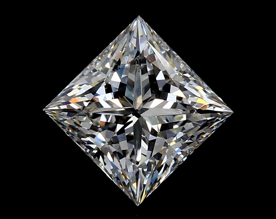 1.95 Carat Princess Lab Diamond with  Cut Diamond in 14KT  view 1
