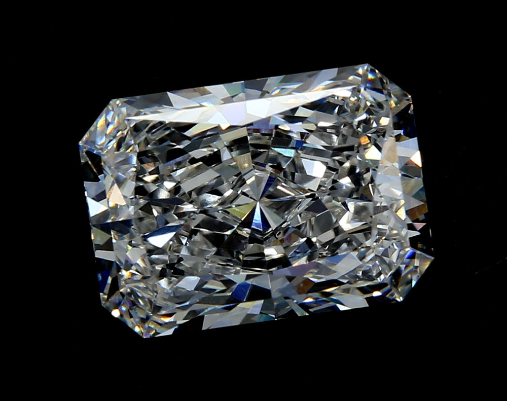 3.01 Carat Radiant Lab Diamond with  Cut Diamond in 14KT  view 1
