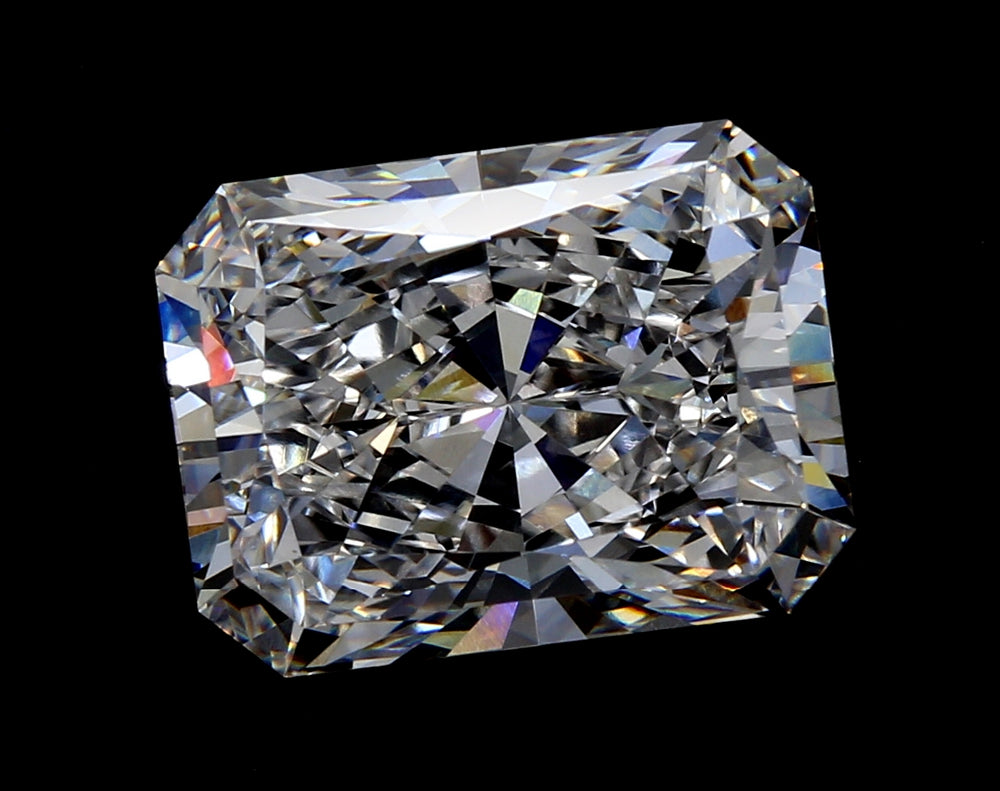 3.94 Carat Radiant Lab Diamond with  Cut Diamond in 14KT  view 1
