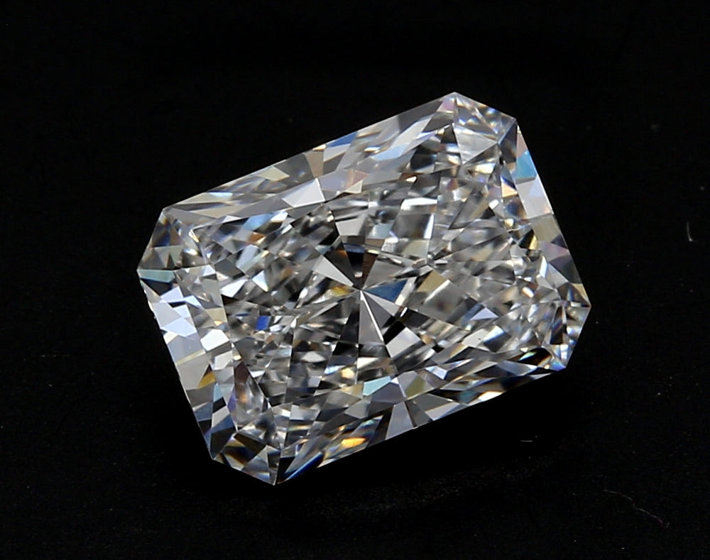 3.01 Carat Radiant Lab Diamond with  Cut Diamond in 14KT  view 1
