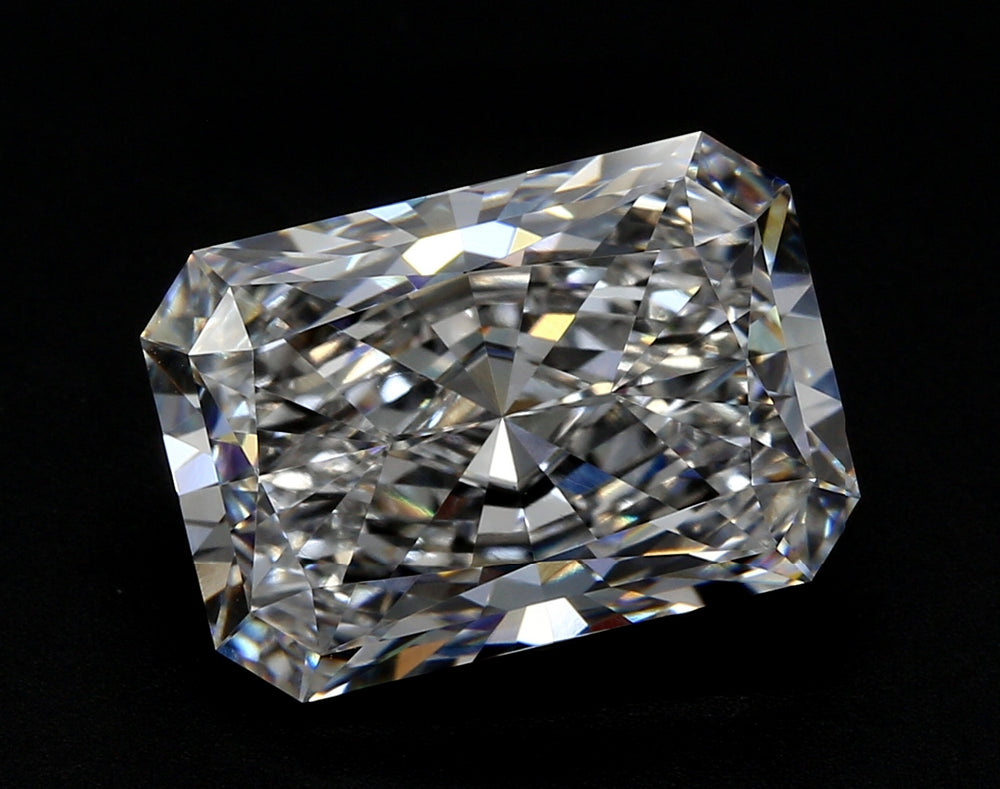 3.57 Carat Radiant Lab Diamond with  Cut Diamond in 14KT  view 1
